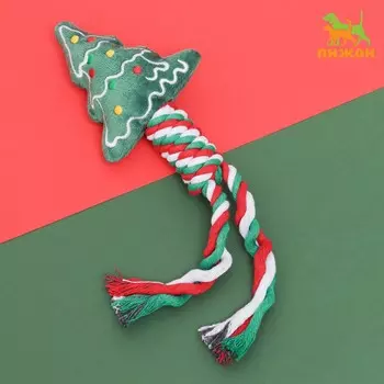 Новый год. игрушка пищащая, мягкая для собак