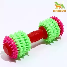 Игрушка жевательная 15,5 х 5,5 см, красная/зеленая/розовая