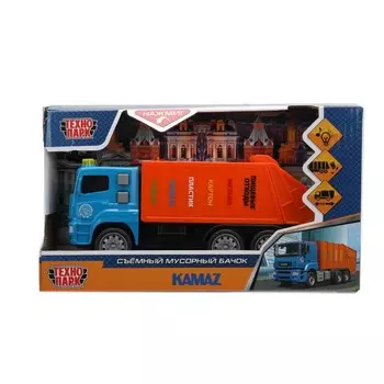 Инерционный транспорт с функциями "свет" или звук" KAMAZ, Технопарк KAMGARB-17PL-BUOG