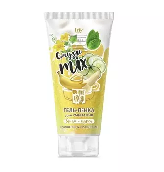 IRIS Смузи mix Гель-пенка для умывания банан+огурец туба,170г