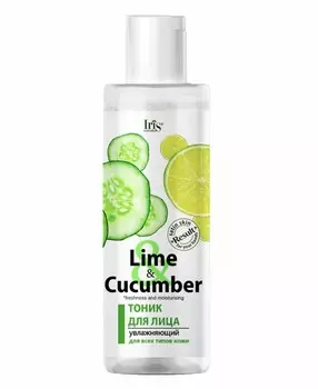 IRIS Lime&Cucumber Тоник для лица увлажняющий для всех типов кожи, флакон 200мл