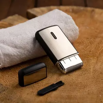 Электробритва luazon lbr-13, 3 вт, сеточная, 1 головка, сухое бритье, от акб, серебристая