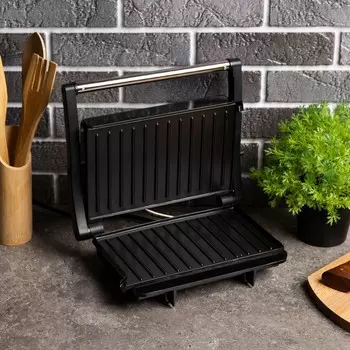 Электрогриль luazon leg-701, 1000 вт, антипригарное покрытие, 23х15 см