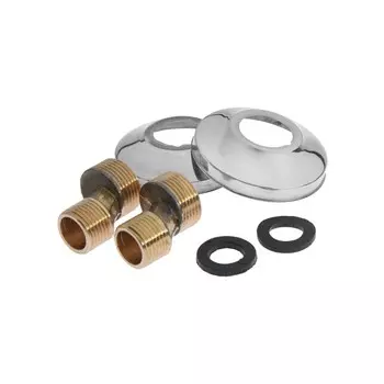 Эксцентрики для смесителя zein, латунь, матовые отражатели, с прокладками, набор 2 шт.