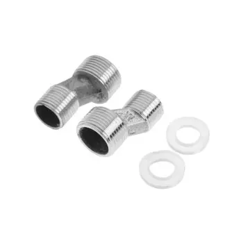 Эксцентрики для смесителя zein, нержавеющая сталь, с прокладками, набор 2 шт.