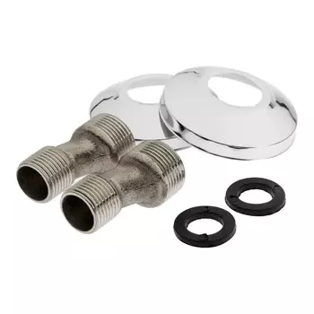 Эксцентрики для смесителя zein, отражатели хром, нерж. сталь, с прокладками, набор 2 шт