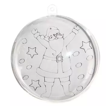 Новый год! елочное украшение под раскраску