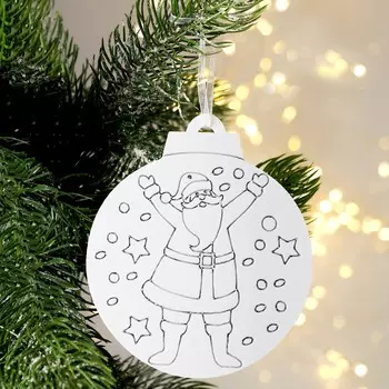 Ёлочное украшение под раскраску