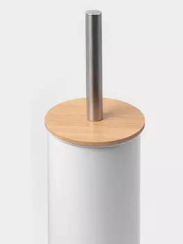 Ёршик для унитаза savanna bamboo, 9.538 см, белый