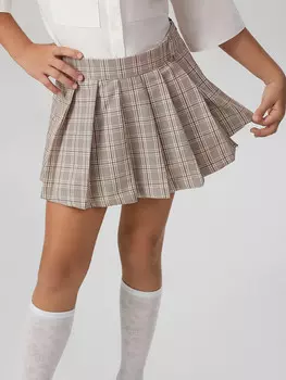 Юбка для девочек бежевая