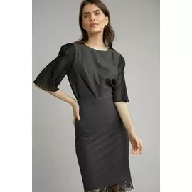 Юбка карандаш с кружевом