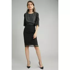 Юбка карандаш с кружевом