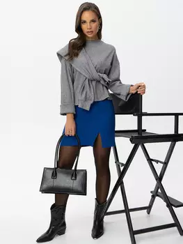 Юбка короткая с разрезом