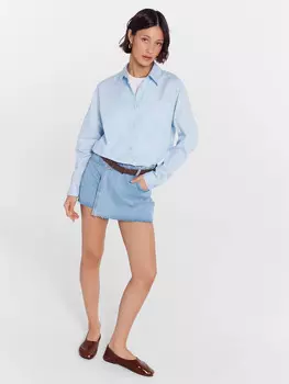 Юбка-шорты женская джинсовая в голубом цвете