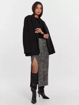 Юбка женская черная с принтом в виде