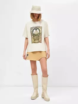 Юбка женская теплая в бежевом цвете