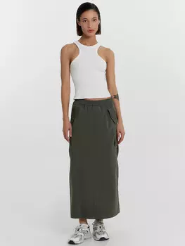 Юбка женская в цвете темный хаки