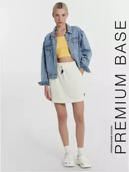 Юбка женская в молочно-бежевом цвете