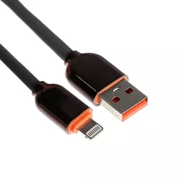 Кабель lightning - usb, 6 a, оплетка pvc, 1 метр, серый