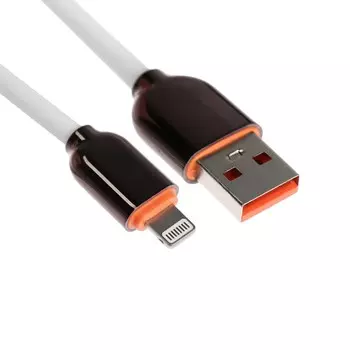 Кабель lightning - usb, 6 a, оплетка pvc, 1 метр, белый