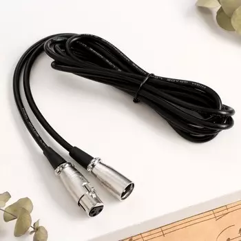 Кабель микрофонный music life 2.5 м, xlr-xlr, двухжильный