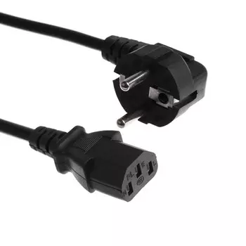 Кабель питания luazon kdgn-005, schuko - c13, 10 а, 5 м, трехжильный, черный