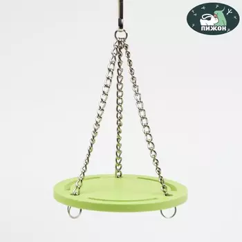 Качели для грызунов круглая на цепочках, 8,5 х 7 см, вспененный пвх, зеленые