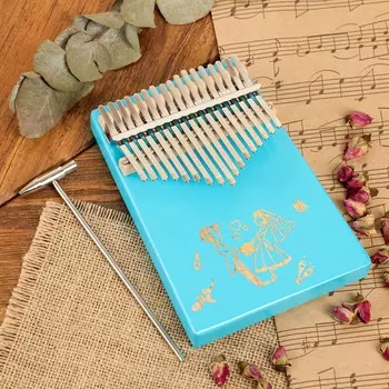 Калимба music life 17 нот, синяя, молодожены