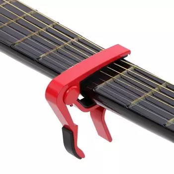 Каподастр для гитары, зажим для струн, music life, красный