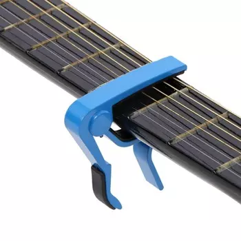 Каподастр для гитары, зажим для струн music life, синий