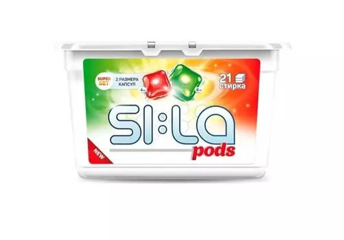 Капсулы для стирки для цветного и белого, 100%и 50% загрузки 21шт