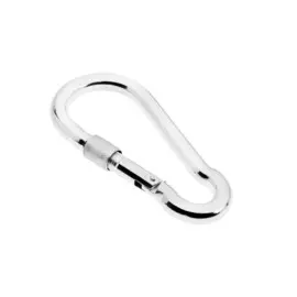 Карабин монтажный с фиксатором тундра krep, din5299d, 12140 мм, оцинкованный, 1 шт.