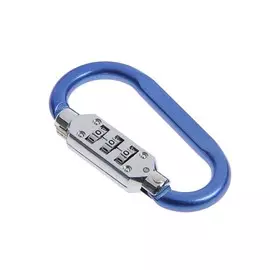 Карабин с кодовым замком тундра, синий