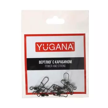 Карабин с вертлюгом yugana swivel with snap №5, 22 кг, 7 шт.