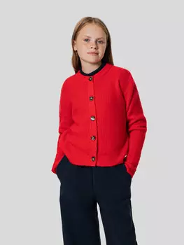 Кардиган для девочек красный