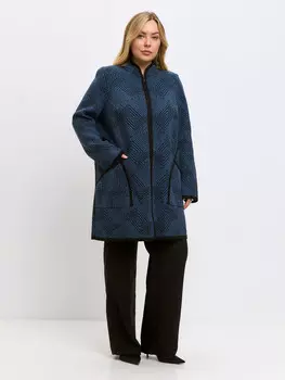 Кардиган на молнии удлиненный вязаный