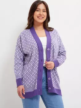 Кардиган удлиненный вязаный на пуговицах