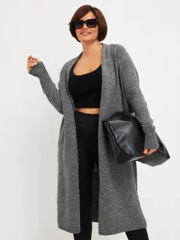 Кардиган вязаный длинный оверсайз