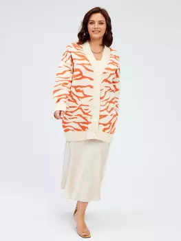 Кардиган вязаный удлинённый оверсайз на пуговицах