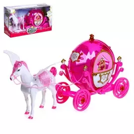 Карета для кукол, лошадь ходит