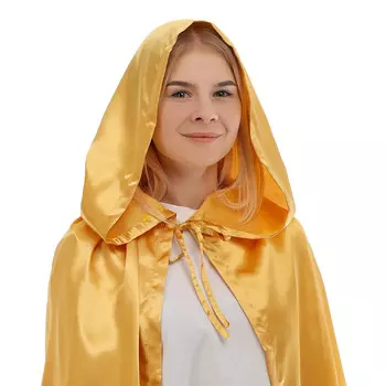 Карнавальный плащ детский, атлас, цвет золотой, длина 100 см