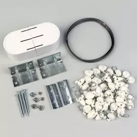 Карниз-струна 7 м, с пластмассовыми зажимами, 40 шт., белый