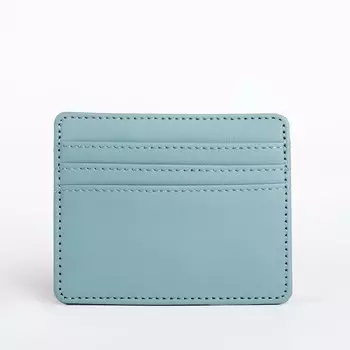 Картхолдер, на 3 карты, отделение для купюр, голубой
