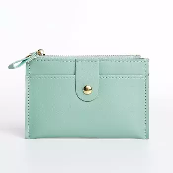 Картхолдер на молнии, цвет светло-зеленый