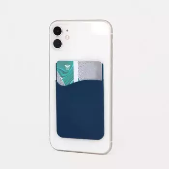 Картхолдер на телефон клеящийся, цвет синий