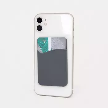 Картхолдер на телефон, цвет темно-серый