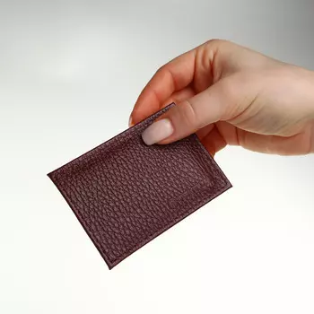 Картхолдер, textura, 9,5*0,1*6,5, флотер бордовый 120