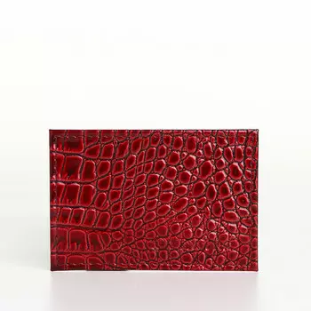 Картхолдер, textura, 9,5*0,1*6,5, кайман 260 бордовый