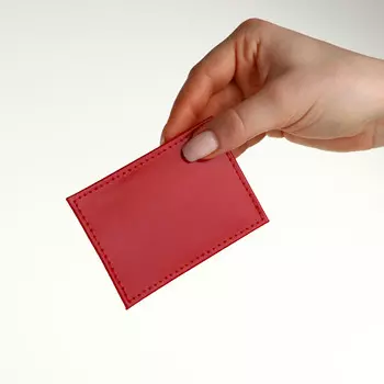 Картхолдер, textura, 9,5*0,1*6,5, гладкий алый 305