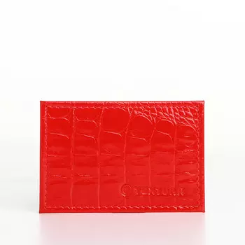 Картхолдер, textura, 9,5*0,1*6,5, кайман алый 63